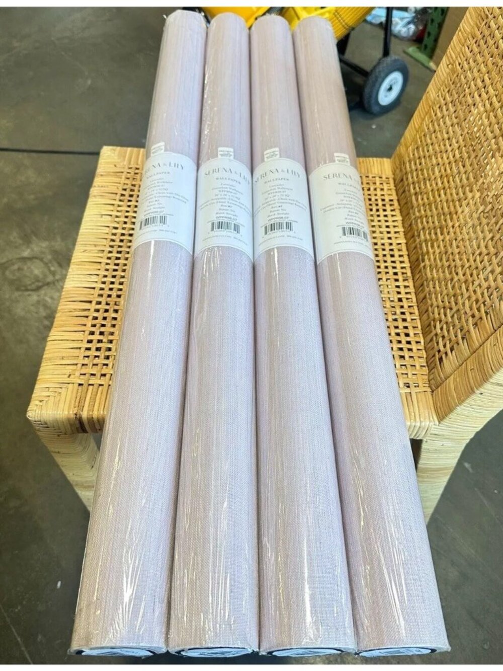 NEW Serena & Lily Grasscloth Wallcovering-Lavender Purple